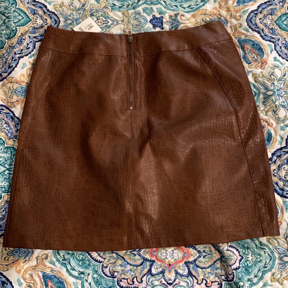 Brown Leather Skirt